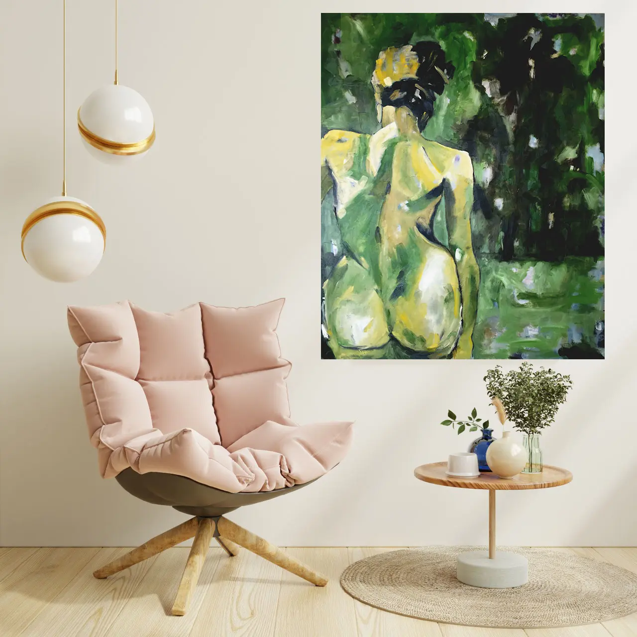 Julie Tugwell Art <br> Green Girl <br> Oil on Stretched Canvas <br> 700 mm x 850 mm