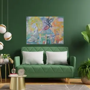 Julie Tugwell Art <br>Left Behind<br>Oil on Stretched Canvas<br>1200 mm x 900 mm