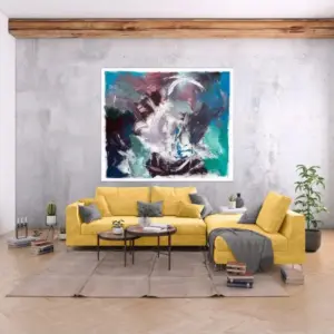 Julie Tugwell Art <br> There’s a Rhythm <br> Acrylic on Unstretched Canvas <br> 1260 mm x 1100 mm