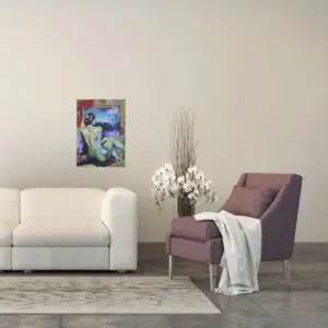 Julie Tugwell Art <br>An Eternal Sunset of Being<br>Acrylic on Stretched Canvas <br>300 mm x 420 mm