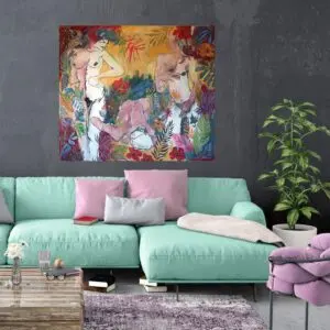 Julie Tugwell Art <br> Go Find Yourself <br> Acrylic on Unstretched Canvas <br> 1540 mm x 1200 mm