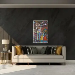 Julie Tugwell Art <br>Inside Out Man<br>Oil on Stretched Canvas<br>900 mm x 600 mm