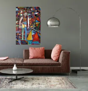 Inside Out Man by Julie Tugwell Art, Oil on Stretched Canvas, 900 mm x 600 mm