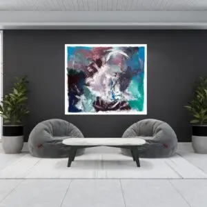 Julie Tugwell Art <br> There’s a Rhythm <br> Acrylic on Unstretched Canvas <br> 1260 mm x 1100 mm