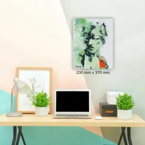 Julie Tugwell Art <br>Portrait of Emotions 3<br>Acrylic on Unstretched Canvas<br> 230 mm x 370 mm