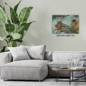 Julie Tugwell Art <br> Botanical Breeze 2 <br> Oil on Stretched Canvas <br> 850 mm x 600 mm