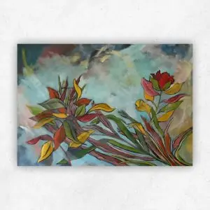 Botanical Breeze 2 — Oil on Stretched Canvas, 850 × 600 mm