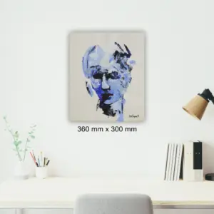 Julie Tugwell Art <br> Portrait of Emotions 5<br> Acrylic on Unstretched Canvas<br> 360 mm x 300 mm