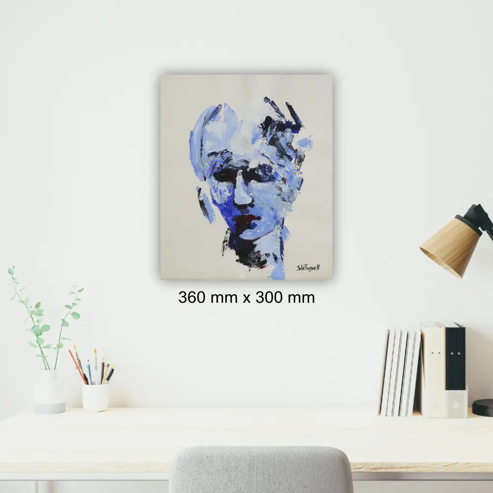 Julie Tugwell Art <br> Portrait of Emotions 5<br> Acrylic on Unstretched Canvas<br> 360 mm x 300 mm