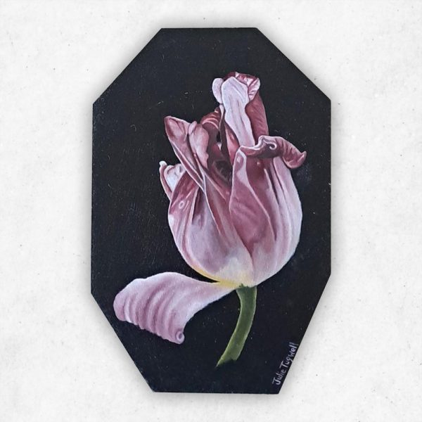 Julie Tugwell Art <br> Flower <br> Oil on Board <br> 100 mm x 150 mm - Image 3