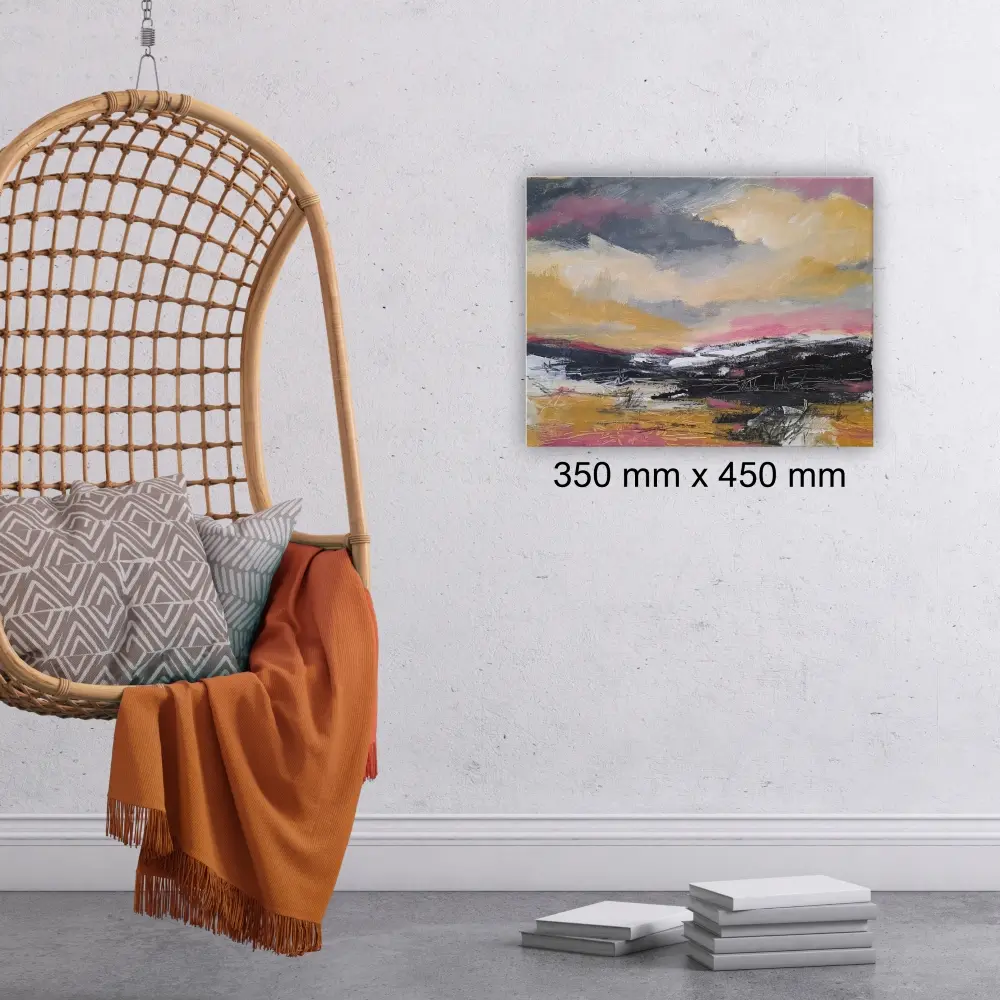 Julie Tugwell Art <br> Landscape of Colours 2 <br>Acrylic on Stretched Canvas<br>350 mm x 450 mm