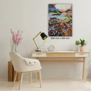 Julie Tugwell Art <br> Autumn Valley Blooms <br> Acrylic on Stretched Canvas <br> 600 mm x 450 mm