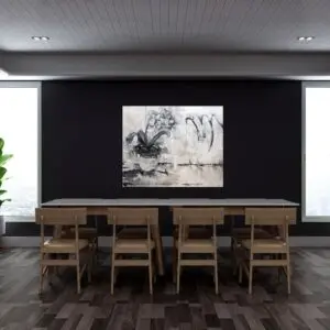 Julie Tugwell Art <br> White Orchid <br> Oil on Canvas <br> 1300 mm x 1000 mm