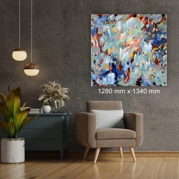 Julie Tugwell Art <br> Inflamed Interactions <br> Acrylic on Stretched Canvas <br> 1280 mm x 1340 mm - Image 2