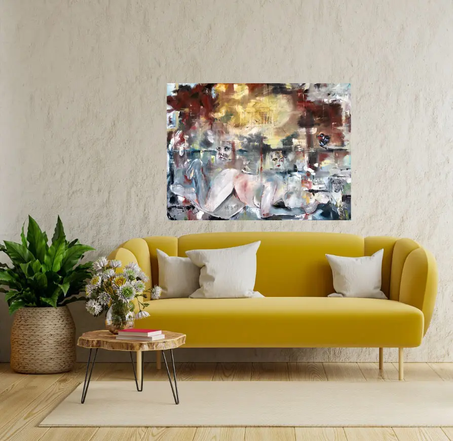 Julie Tugwell Art <br> Women’s Dream <br> Oil on Stretched Canvas <br> 1000 mm x 750 mm