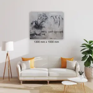 Julie Tugwell Art <br> White Orchid <br> Oil on Canvas <br> 1300 mm x 1000 mm