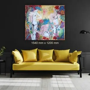 Julie Tugwell Art <br> Go Find Yourself <br> Acrylic on Unstretched Canvas <br> 1540 mm x 1200 mm