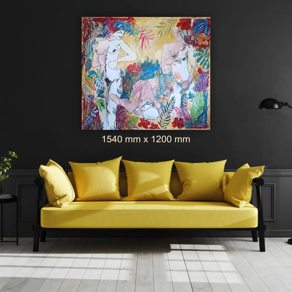 Julie Tugwell Art <br> Go Find Yourself <br> Acrylic on Unstretched Canvas <br> 1540 mm x 1200 mm