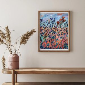 Julie Tugwell Art <br>Autumnal Flowers<br> Print