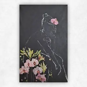 The Flowers of My He(art) — Acrylic on Unstretched Canvas, 800 × 1280 mm
