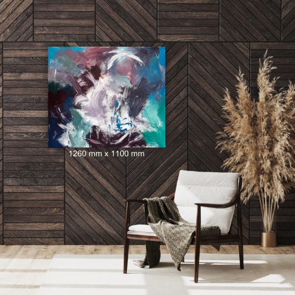 Julie Tugwell Art <br> There’s a Rhythm <br> Acrylic on Unstretched Canvas <br> 1260 mm x 1100 mm - Image 2