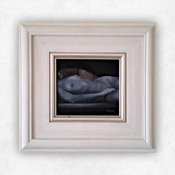 Julie Tugwell Art <br> Nude 1 <br>Oil on Board - Framed<br>100 mm x 150 mm - Image 3