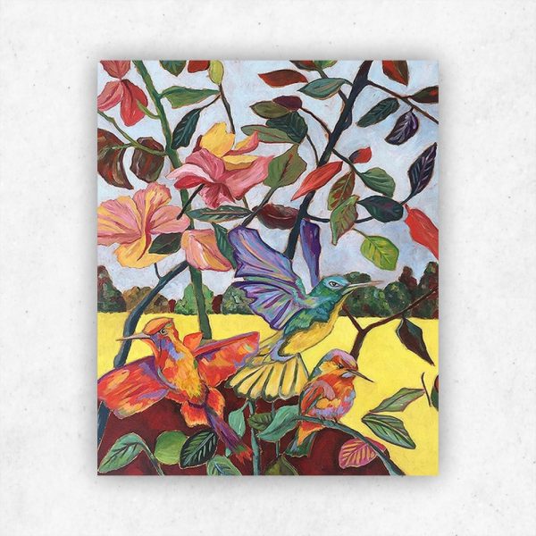 Julie Tugwell Art <br> Fantastical Flights of Freedom <br> Acrylic on Stretched Canvas <br> 500 mm x 600 mm - Image 3
