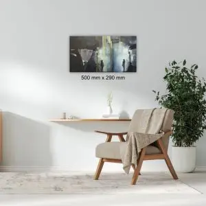 Julie Tugwell Art <br> Now Then and to Come <br> Oil on Board <br> 500 mm x 290 mm