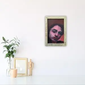 Julie Tugwell Art <br>Ignis Fatuus : A Deceptive Goal or Hope <br>Oil on Board - Framed<br>140 mm x 90 mm