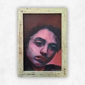 Ignis Fatuus : A Deceptive Goal or Hope by Julie Tugwell Art, Oil on Board – Framed, 140 mm x 90 mm