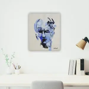 Julie Tugwell Art <br> Portrait of Emotions 5<br> Acrylic on Unstretched Canvas<br> 360 mm x 300 mm