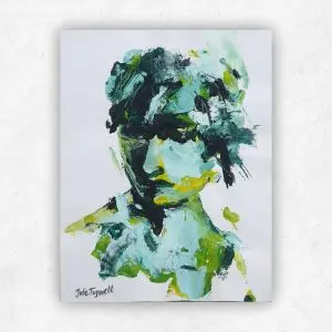 Portrait of Emotions 6 by Julie Tugwell Art, Acrylic on Unstretched Canvas, 230 mm x 360 mm