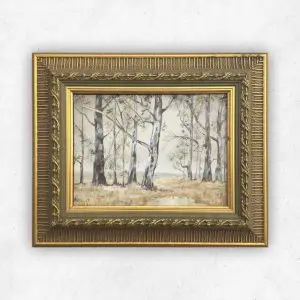 Eucalyptus Trees — Oil on Board - Framed, 320 × 240 mm