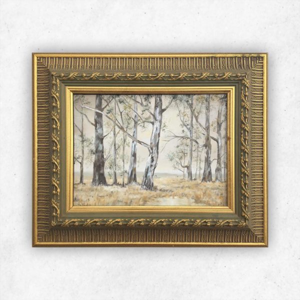 Julie Tugwell Art <br> Eucalyptus Trees<br>Oil on Board - Framed <br> 320 mm x 240 mm - Image 3