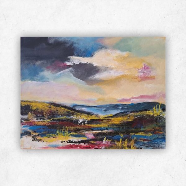 Julie Tugwell Art <br> Landscape of Colour 4<br>Acrylic on Stretched Canvas<br>350 mm x 450 mm - Image 3