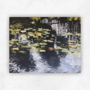 Pezula Lily Pond 8 — Oil on Stretched Canvas, 400 × 500 mm