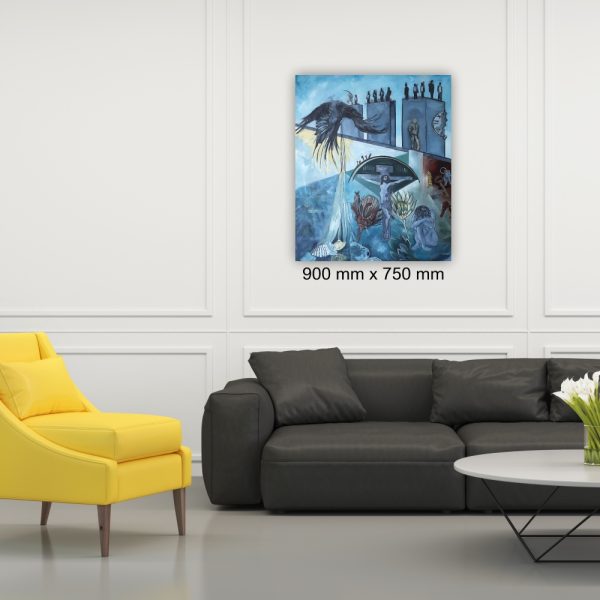 Julie Tugwell Art <br>Time<br>Oil on Stretched Canvas<br>900 mm x 750 mm - Image 2