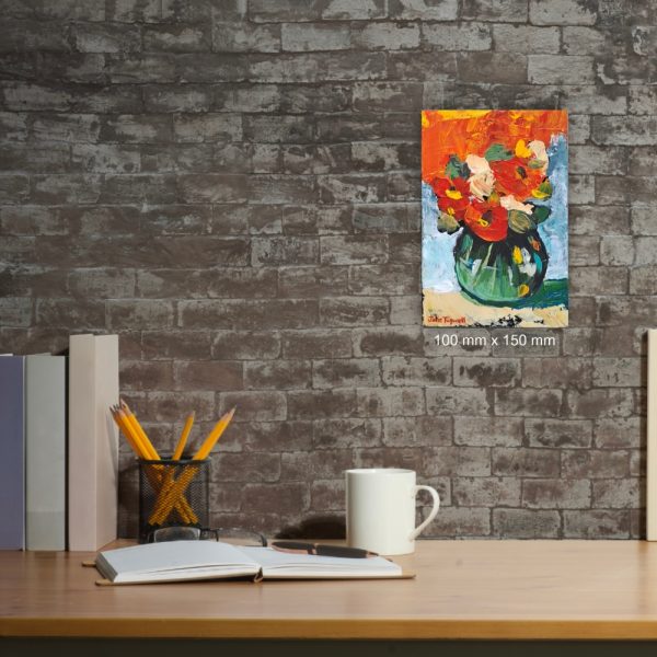 Julie Tugwell Art <br> Palette Petals 5 <br> Acrylic on Board <br> 100 mm x 150 mm - Image 2