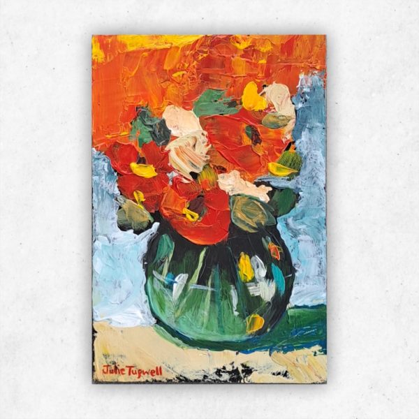 Julie Tugwell Art <br> Palette Petals 5 <br> Acrylic on Board <br> 100 mm x 150 mm - Image 3