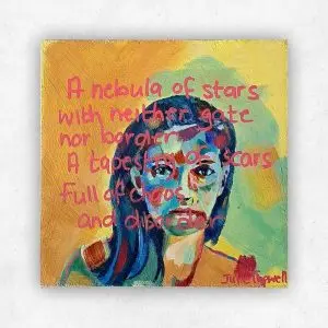 A Nebula of Stars 2 by Julie Tugwell Art, Acrylic on Board, 100 mm x 100 mm