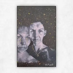 Golden Effigy by Julie Tugwell Art, Oil on Board, 100 mm x 150 mm