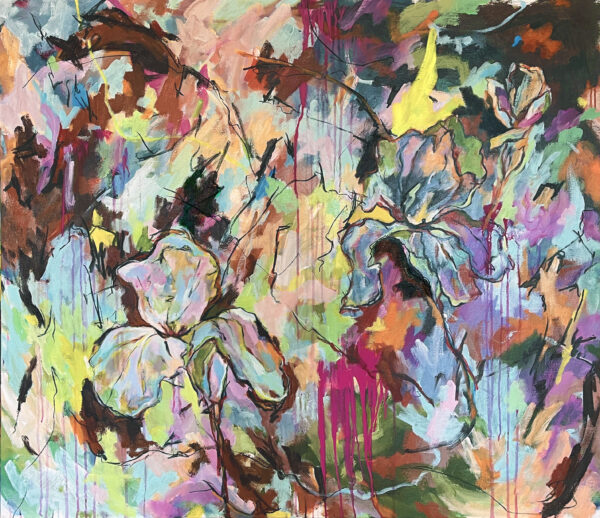 Julie Tugwell Art <br> Abstracting My Flowers <br>Acrylic on Stretched Canvas <br>1360x1240mm - Image 2