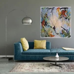 Julie Tugwell Art <br> The Taste of Paint <br> Acrylic Stretched Canvas <br> 1400 x 1400mm