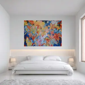 Julie Tugwell Art <br> Lilies of the Valley <br> Acrylic on Stretched Canvas <br> 1500 x 1200mm