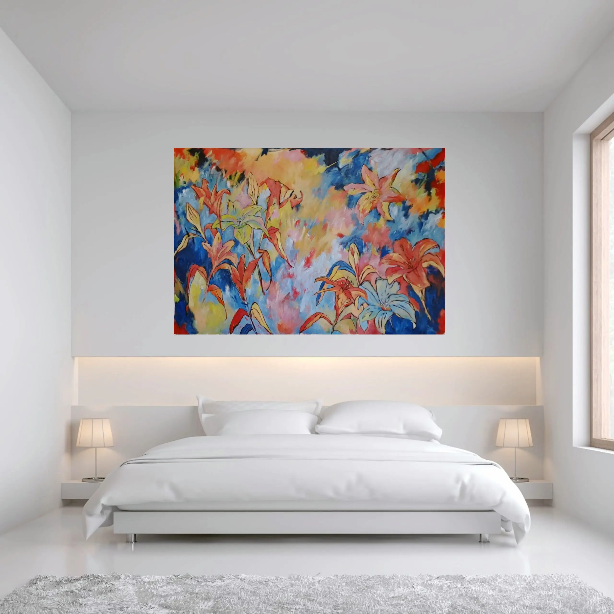 Julie Tugwell Art <br> Lilies of the Valley <br> Acrylic on Stretched Canvas <br> 1500 x 1200mm