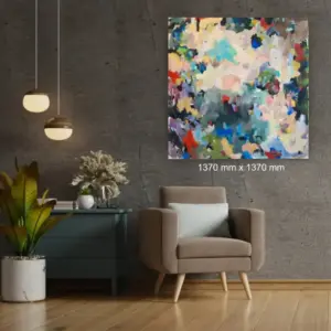 Julie Tugwell Art <br> Painters Haiku <br> Acrylic on Stretched Canvas <br> 1370 mm x 1370 mm