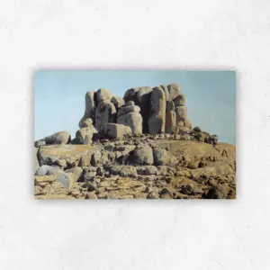 Namibian Canyon Landscape 372 — Dolomite Outcrop, Oil on Board by James Mooney