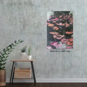 Julie Tugwell Art <br> 9 Lily Pond <br> Oil on canvas <br> 300 mm X 400 mm