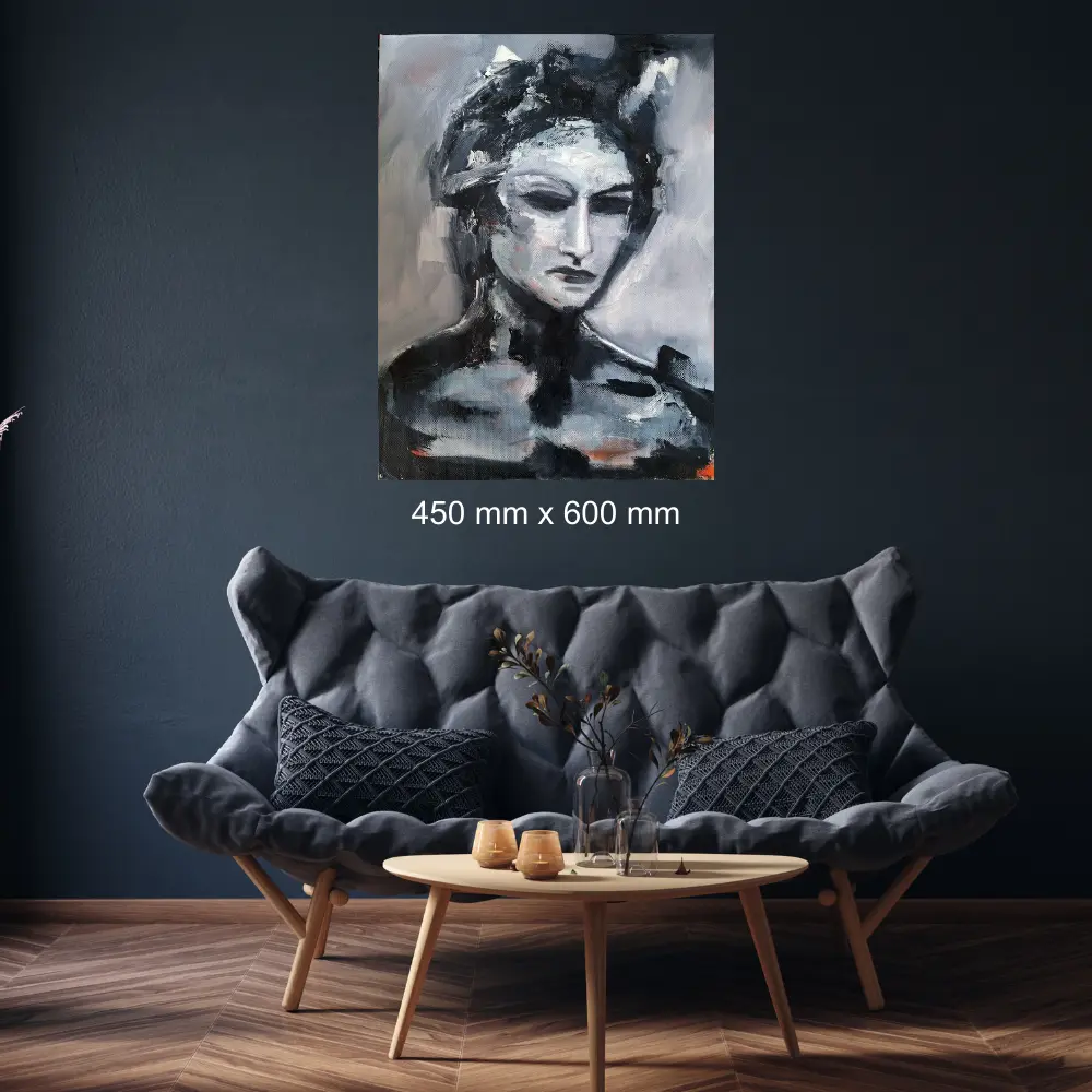 Julie Tugwell Art <br>Dark Night of the Soul<br> Oil on stretched canvas<br> 300 mm x 400 mm