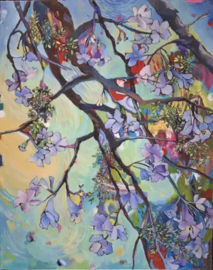 Cover Me in Sunshine — Acrylic on stretched canvas, 560 × 720 mm — SOLD
